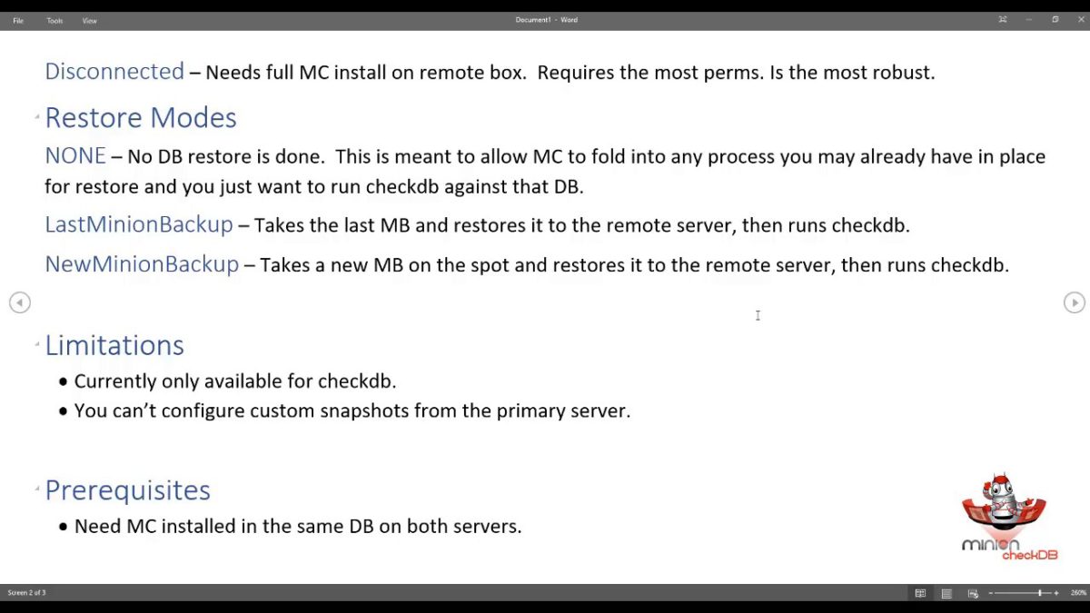 Remote CheckDB Overview-Start Here