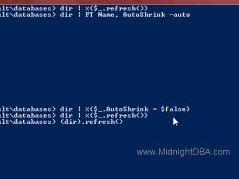 Fix AutoShrink in Powershell