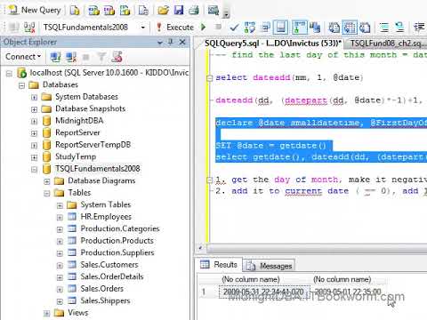 T-SQL: Find Last Day of Month