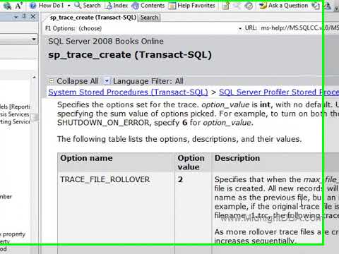 Setup Server-Side Trace