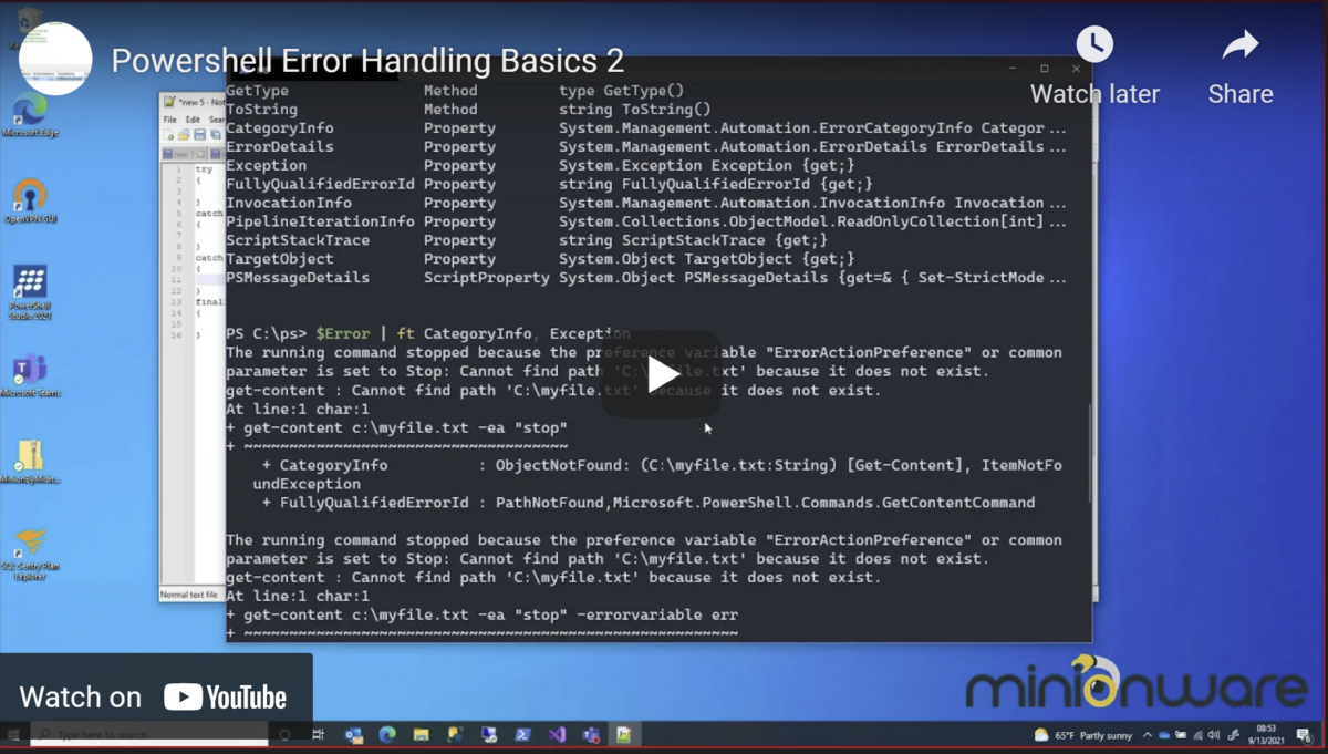 Powershell Error Handling Basics 2